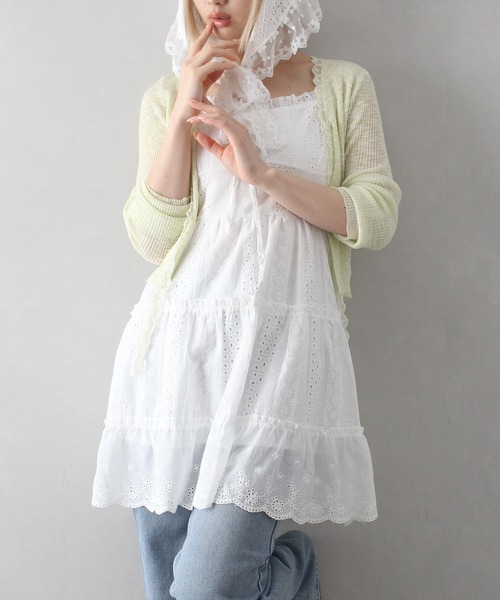 SpRay(スプレイ)の「【春夏新作】エンブロティアードミニキャミワンピース(ワンピース・レディース・ホワイト/アイボリー・FREE)」の15枚目の写真