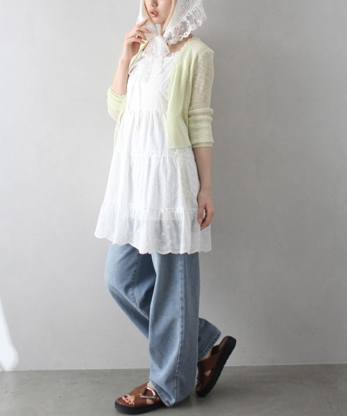 SpRay(スプレイ)の「【春夏新作】エンブロティアードミニキャミワンピース(ワンピース・レディース・ホワイト/アイボリー・FREE)」の16枚目の写真