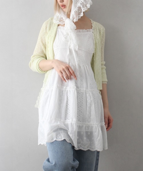 SpRay(スプレイ)の「【春夏新作】エンブロティアードミニキャミワンピース(ワンピース・レディース・ホワイト/アイボリー・FREE)」の17枚目の写真