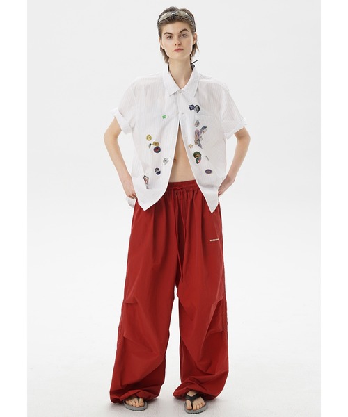 MASONPRINCE（メイソンプリンス）の「オーバーサイズ ステッカープリント 半袖シャツ DCS2047【MASONPRINCE】（シャツ/ブラウス・メンズ・ホワイト・L/M/S）」の9枚目の写真