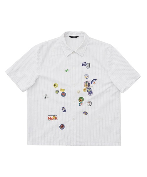 MASONPRINCE（メイソンプリンス）の「オーバーサイズ ステッカープリント 半袖シャツ DCS2047【MASONPRINCE】（シャツ/ブラウス・メンズ・ホワイト・L/M/S）」の12枚目の写真