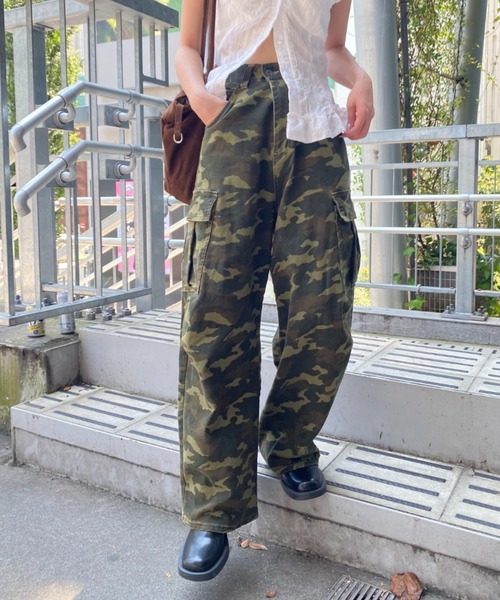 新品　kastane カーゴデニムパンツ　リボン セール】【新色追加/3サイズ展開/WEB限定サイズ】カーゴデニム