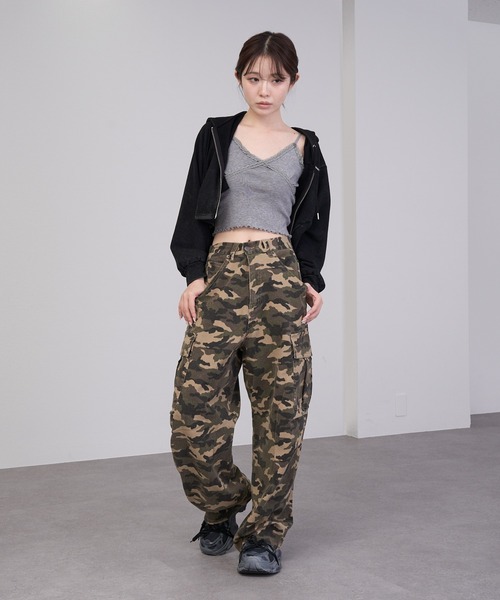 RAY CASSIN ブラック シアーカーゴパンツ Ray Cassin パンツ デニム ジーンズ 「3サイズ展開/サイズ展開