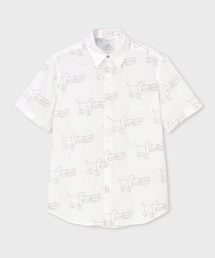 Sports Stripe Zebra' ワンポイント 半袖シャツ / 242322 619PN