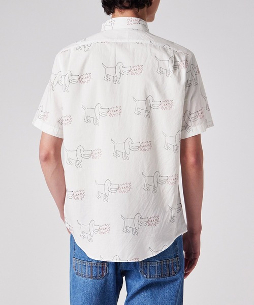 PS Paul Smith(ピーエスポールスミス)の「Drawn by Paul "Dog" 半袖シャツ / 152713 619PN(シャツ/ブラウス・メンズ・ホワイト・X-LARGE/LARGE/MEDIUM/SMALL/XX-LARGE)」の5枚目の写真