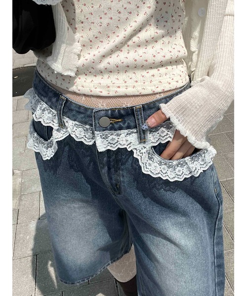 WC(ダブル シー)の「レースデザインハーフパンツ(その他パンツ・レディース・ブルー・FREE)」の3枚目の写真