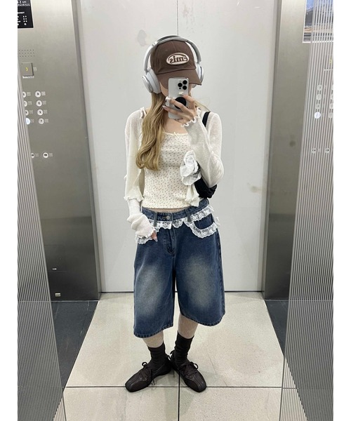 WC(ダブル シー)の「レースデザインハーフパンツ(その他パンツ・レディース・ブルー・FREE)」の5枚目の写真