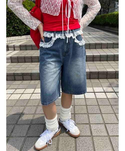 レースデザインハーフパンツ（その他パンツ）｜WC（ダブル シー）の