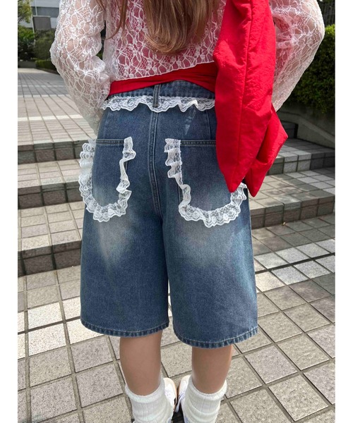 WC(ダブル シー)の「レースデザインハーフパンツ(その他パンツ・レディース・ブルー・FREE)」の9枚目の写真