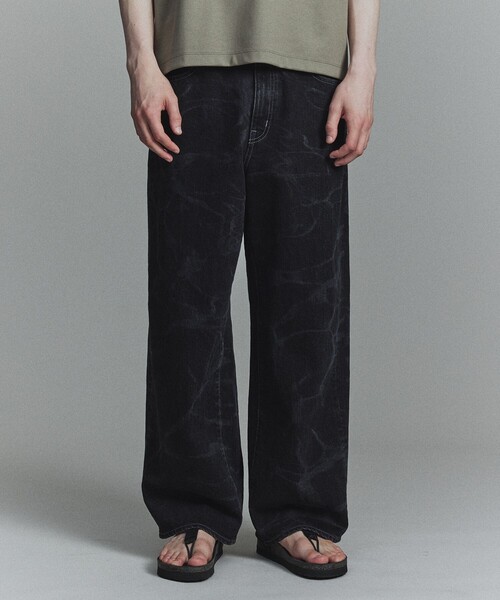 『4年保証』 PUBLIC アート柄リラックスワイド（デニムパンツ DENIM パンツ