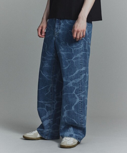 PUBLIC TOKYO（パブリックトウキョウ）の「PUBLIC DENIM アート柄リラックスワイド（デニムパンツ・メンズ・ブラック/ブルー・1/2）」の6枚目の写真