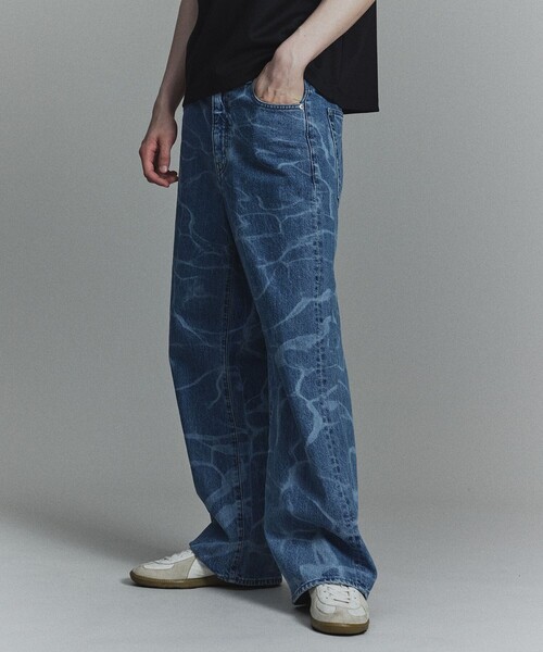 PUBLIC DENIM アート柄リラックスワイド（デニムパンツ