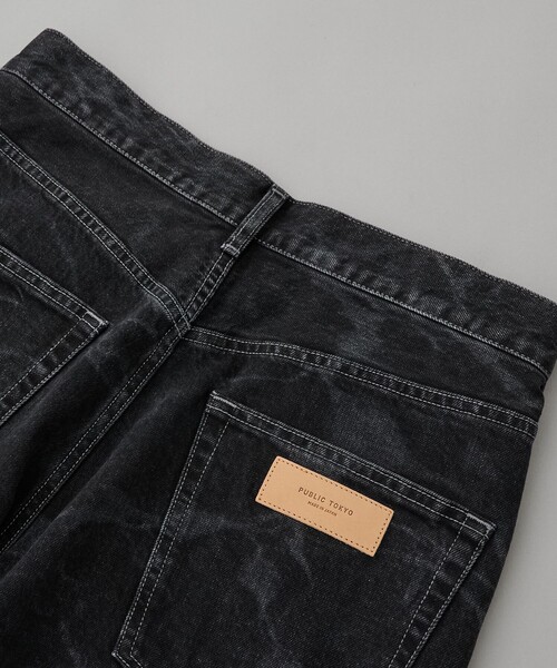PUBLIC TOKYO（パブリックトウキョウ）の「PUBLIC DENIM アート柄リラックスワイド（デニムパンツ・メンズ・ブラック/ブルー・1/2）」の9枚目の写真