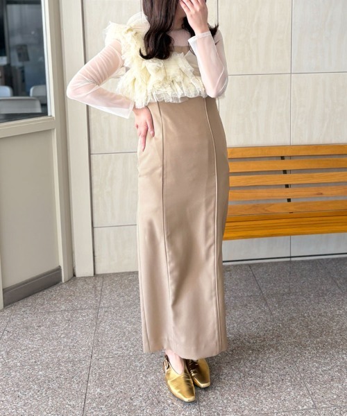 ANDRESD】pearl bustier dress［パールビスチェドレス］（ドレス