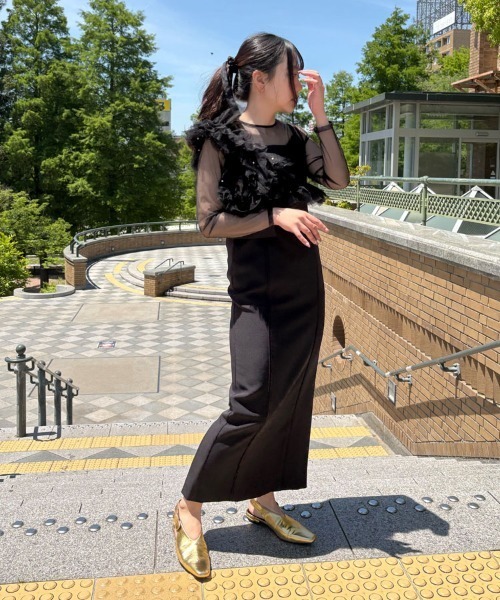 DONOBAN（ドノバン）の「【ANDRESD】pearl bustier dress［パール