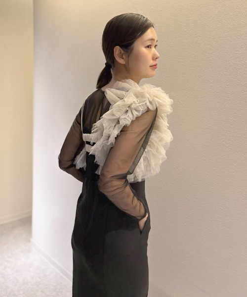 DONOBAN（ドノバン）の「【ANDRESD】pearl bustier dress［パールビスチェドレス］（ドレス・レディース・ベージュ/ベージュ×ブラック/ブラック/ブラウン・S/M/L）」の21枚目の写真