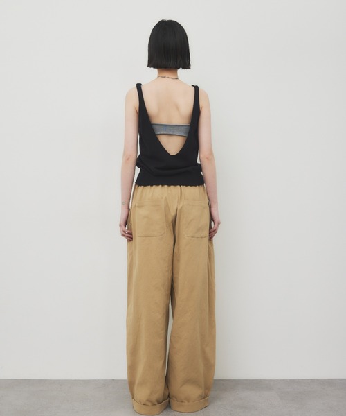 HANNE（アン）の「コットンロールアップカーブパンツ（チノパンツ・レディース・ベージュ/ホワイト/ブラック/ネイビー・SMALL/MEDIUM）」の16枚目の写真