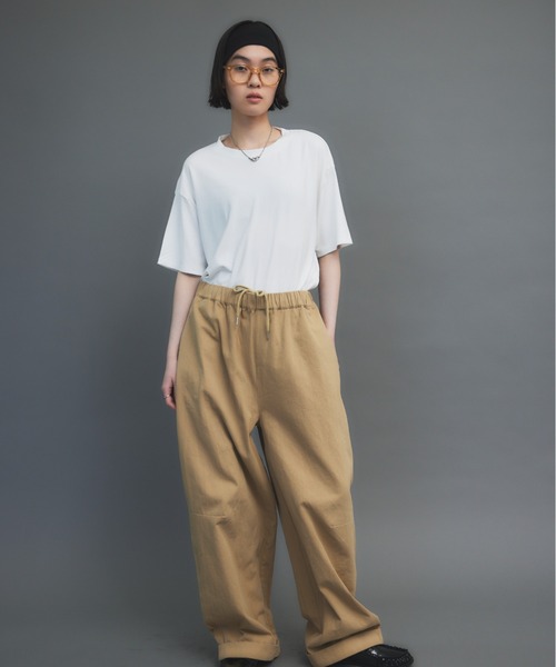 HANNE（アン）の「コットンロールアップカーブパンツ（チノパンツ・レディース・ベージュ/ホワイト/ブラック/ネイビー・SMALL/MEDIUM）」の20枚目の写真