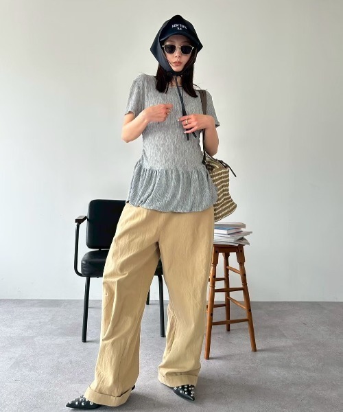 STUNNING LURE アーミークロップドパンツ キャメル 0 カーブパンツ STUNNING LURE アーミークロップドパンツ キャメル 0 カーブ