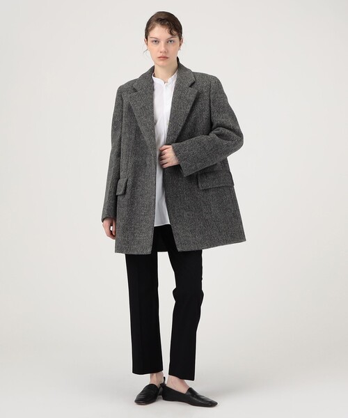 TOMORROWLAND (トゥモローランド)の「■30万円以上のため JIL SANDER CABAN 4 DBH TM ジャケットコート(チェスターコート・レディース・チャコールグレー・32)」の2枚目の写真