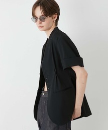 LA PEAU DE GEM | 【LA PEAU DE GEM】halfsleeve hole jacket/ハーフスリーブホールジャケット(テーラードジャケット)