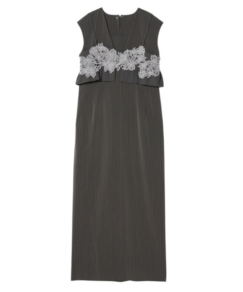 スーツ・フォーマル・ドレス pinstripe sleeveless bustier dress セール】pinstripe sleeveless bustier dress / ピンストライプ