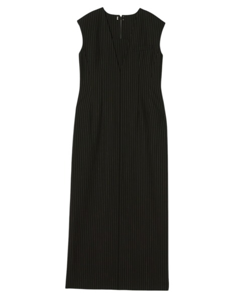 スーツ・フォーマル・ドレス pinstripe sleeveless bustier dress セール】pinstripe sleeveless bustier dress / ピンストライプ
