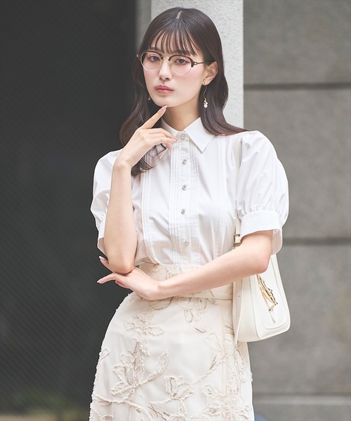 SWINGLE（スウィングル）の「刺繍エンブロイダリーチュールスカート（スカート・レディース・グレー系その他/ホワイト系その他2/ベージュ系その他2・MEDIUM/SMALL）」の10枚目の写真