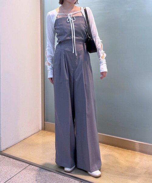 mline（エムライン）の「クロップドリボンカーデ（カーディガン/ボレロ・レディース・オフホワイト/ブラック/ピンク/グレー/イエロー・FREE）」の12枚目の写真