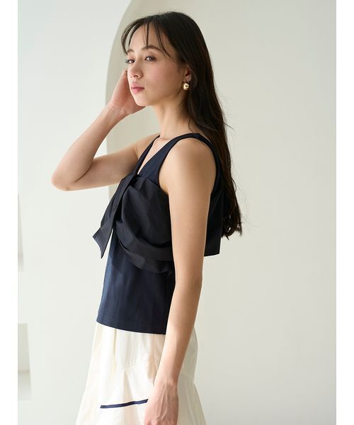 snidel スナイデル リボンディテールカットプルオーバー リボンディテールカットプルオーバー（Tシャツ/カットソー