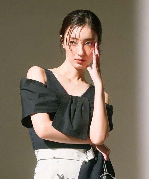 リボンデザインカットプルオーバー リボンディテールカットプルオーバー（Tシャツ/カットソー