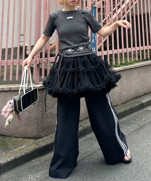 Alley Tokyo(アリートーキョー)の「ハート&スタッズフリンジベルト(ベルト・レディース・ブラック/ブラウン・FREE)」の9枚目の写真