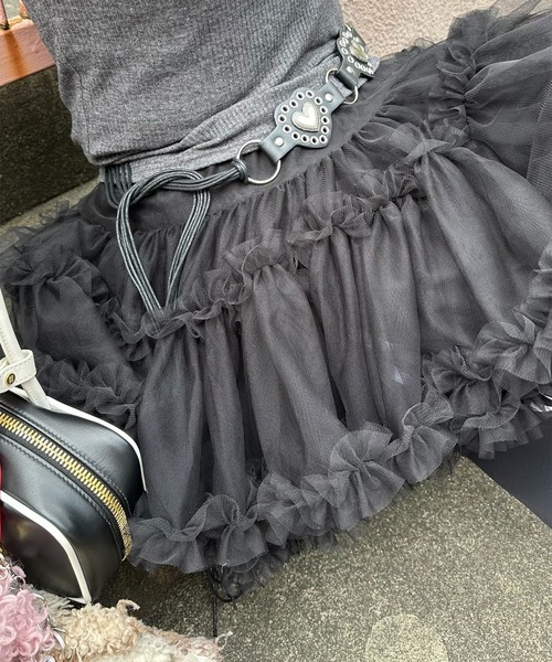 Alley Tokyo(アリートーキョー)の「ハート&スタッズフリンジベルト(ベルト・レディース・ブラック/ブラウン・FREE)」の7枚目の写真