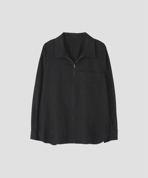 MARGARET HOWELL(マーガレットハウエル)の「LINEN COTTON TWILL BLOUSON(ブルゾン・メンズ・ブラック・LARGE)」の2枚目の写真