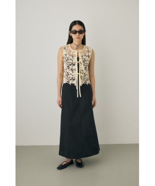 M_(エムアンダーバー)の「【M_】2wayレースベスト オーガニックコットン使用(ベスト・レディース・オフホワイト・FREE)」の7枚目の写真