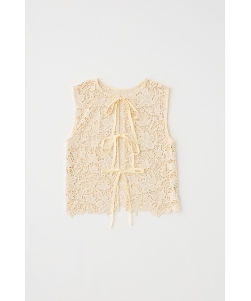 M_(エムアンダーバー)の「【M_】2wayレースベスト オーガニックコットン使用(ベスト・レディース・オフホワイト・FREE)」の4枚目の写真