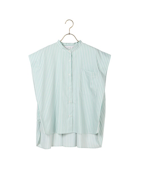 AOYAMA(アオヤマ)の「<超!接触冷感>スクエアオーバーシャツブラウス【フレンチスリーブ】(シャツ/ブラウス・レディース・グリーン/オレンジ・M/L)」の5枚目の写真