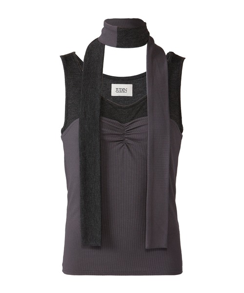 Bicolor tie tank top/タイSET【JD】（タンクトップ）｜Judin