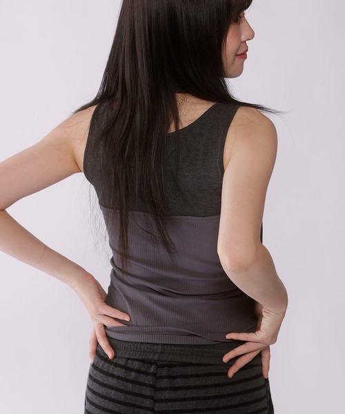 Bicolor tie tank top/タイSET【JD】（タンクトップ）｜Judin