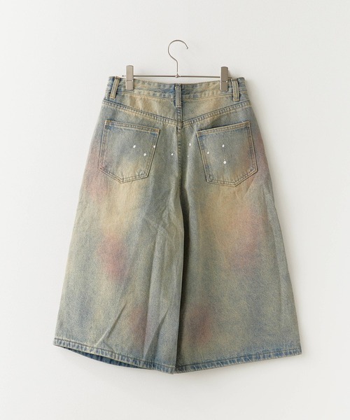 Theater code（シアターコード）の「Half denim pants with paint-repellent design/ペンキ撥ねデザインハーフデニムパンツ（デニムパンツ・メンズ・ブルー・M/L）」の3枚目の写真