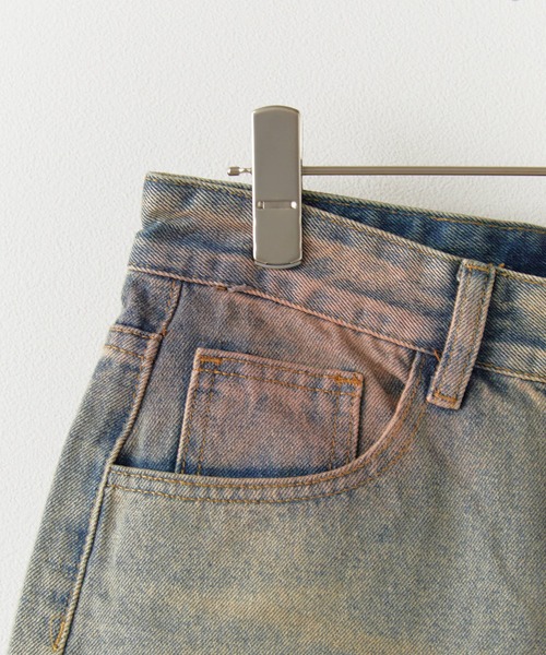 Theater code（シアターコード）の「Half denim pants with paint-repellent design/ペンキ撥ねデザインハーフデニムパンツ（デニムパンツ・メンズ・ブルー・M/L）」の5枚目の写真