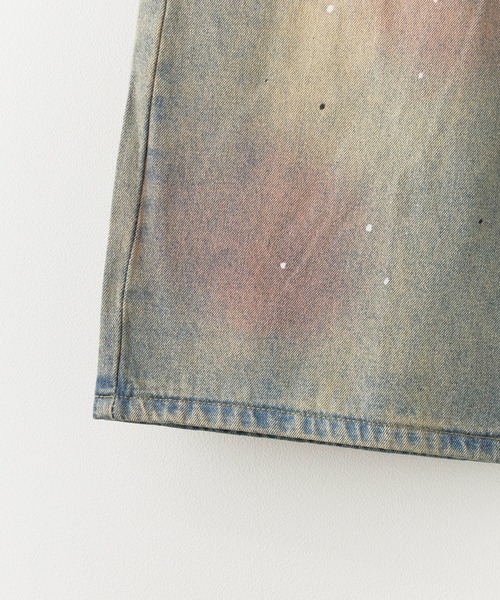 Theater code（シアターコード）の「Half denim pants with paint-repellent design/ペンキ撥ねデザインハーフデニムパンツ（デニムパンツ・メンズ・ブルー・M/L）」の6枚目の写真