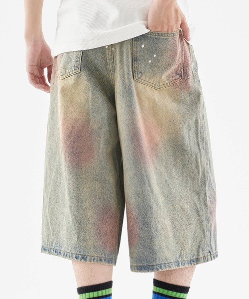 Theater code（シアターコード）の「Half denim pants with paint-repellent design/ペンキ撥ねデザインハーフデニムパンツ（デニムパンツ・メンズ・ブルー・M/L）」の12枚目の写真