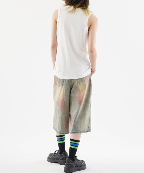 Theater code（シアターコード）の「Half denim pants with paint-repellent design/ペンキ撥ねデザインハーフデニムパンツ（デニムパンツ・メンズ・ブルー・M/L）」の14枚目の写真