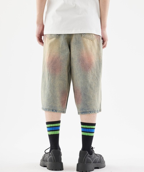 Theater code（シアターコード）の「Half denim pants with paint-repellent design/ペンキ撥ねデザインハーフデニムパンツ（デニムパンツ・メンズ・ブルー・M/L）」の17枚目の写真