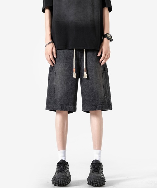 HOOK(フック)の「カーゴポケット付きデニムショーツ (SS)(デニムパンツ・メンズ・ブラック/ライトブルー/ブルー・LARGE/MEDIUM/X-LARGE)」の9枚目の写真