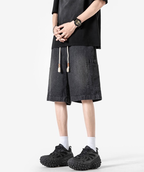 HOOK(フック)の「カーゴポケット付きデニムショーツ (SS)(デニムパンツ・メンズ・ブラック/ライトブルー/ブルー・LARGE/MEDIUM/X-LARGE)」の11枚目の写真