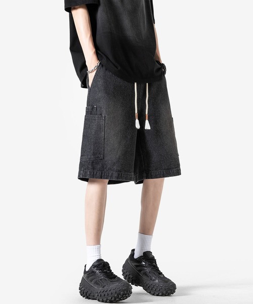 HOOK(フック)の「カーゴポケット付きデニムショーツ (SS)(デニムパンツ・メンズ・ブラック/ライトブルー/ブルー・LARGE/MEDIUM/X-LARGE)」の12枚目の写真