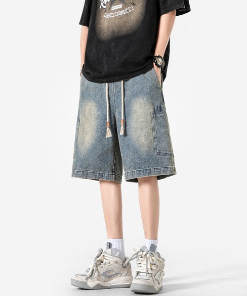 HOOK(フック)の「カーゴポケット付きデニムショーツ (SS)(デニムパンツ・メンズ・ブラック/ライトブルー/ブルー・LARGE/MEDIUM/X-LARGE)」の17枚目の写真