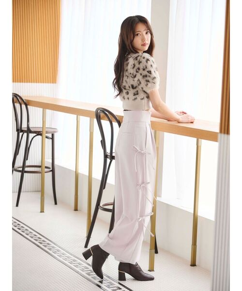 MERCURYDUO（マーキュリーデュオ）の「サイドリボンコルセットパンツ（その他パンツ・レディース・ブラック/ライトグレー・SMALL/MEDIUM）」の6枚目の写真